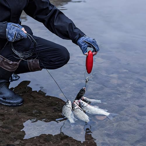 Fishing Fish Stringer Fish Needle Hook Stringer with Coated Stainless Steel Cable for Saltwater Freshwater - size: 5M