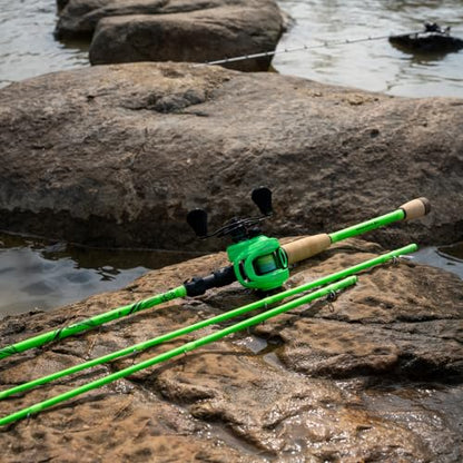 KastKing Zephyr Dual-Tip Fishing Rod and Reel Combo,Spinning & Baitcaster Combo,Dual Tips Section for Different Powers,IM6 Graphite 2-Piece Rod with Extra Tip,Sensitive & Powerful,Freshwater Fishing - style: Cast: 6'6''- Ml& M- Dual-tip Rod - Right Handed