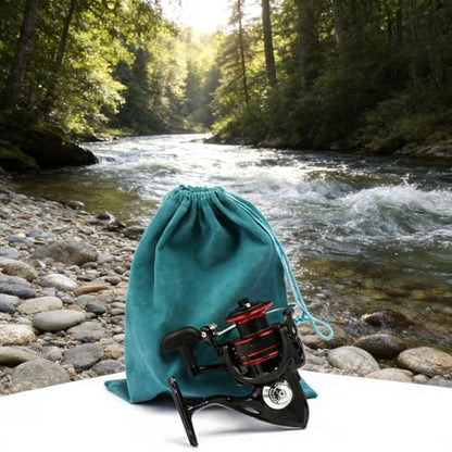 Multifunctional Fishing Tackle Storage Pouches Soft Fabric Protects Gear Compact Design Organizers Bag Fishing Accessories Protective Reel Cover