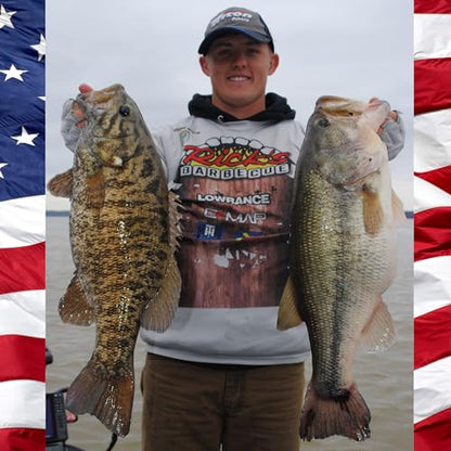 USA Bass Tackle - Hand Poured Underspin Gill - Weedless Gilly Paddletail Sleeper Swimbait with Bass-Tech Soft Plastic & Owner Mega Jig Hook Largemouth Smallmouth Spotted Bass - color: Special Gill, size: 5/8