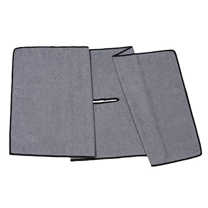 Mile High Life | Pro Tour Caddy Towel | 17" x 40" with 8" Center Slit | Premium Microfiber Waffle Texture - color: Dark Gray, size: 16" x 30"