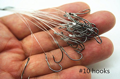 Toasis Fishing Snells Pre Tied Fishing Hooks Pack of 160pcs Assorted Sizes