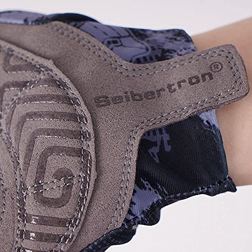 Seibertron S.P.S.G-1 UPF100+ Sun/UV Protection Touchscreen Adult & Youth Glove - color: 1/2 Finger Black, size: L Adult
