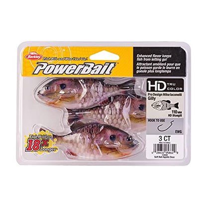 Berkley Powerbait Gilly Fishing Soft Bait - color: HD Bluegill, size: 110mm