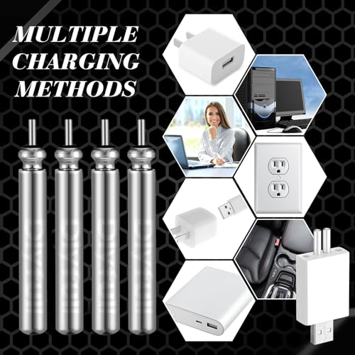 Copkim 8 Pcs Fishing Bobbers Battery Rechargeable and 2 Pcs Float Battery Charger Lighted up Night Bobber Batteries Night Fishing Accessories Tackles - color: White, style: Cr425