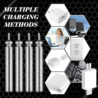 Copkim 8 Pcs Fishing Bobbers Battery Rechargeable and 2 Pcs Float Battery Charger Lighted up Night Bobber Batteries Night Fishing Accessories Tackles - color: White, style: Cr425