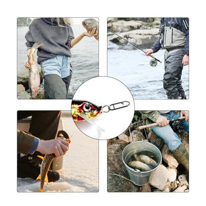 50 Pack Fishing Speed Clips, High Strength Stainless Steel Speed Clip, Fishing Stealth Power Speed Clips, Stainless Steel Quick Change Clip, Fishing Clips Quick Change - size: 2.5cm