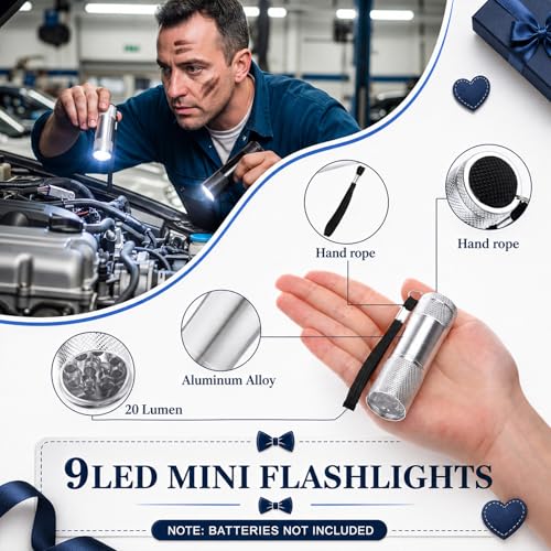 48 Pcs Fathers Day Multitool Gifts Bulk for Men Best Dad Ever Mini Tape Measure 6 in 1 Multitool Pens Small Multitools Pliers Keychain Mini LED Flashlights for Men Christian Church Gifts
