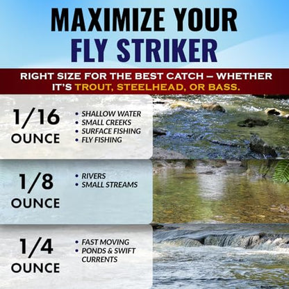 RoxStar Fly Strikers Proven Nationwide to Out-Fish Any Spinner | Hand-Tied in The USA | Most Versatile Fishing Spinner Ever! Trout, Bass, Steelhead