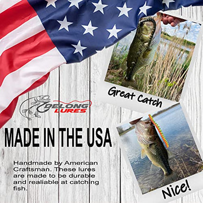 DeLong Lures – Made in USA 6" Bass Fishing Worms, Pre-Rigged Weedless & Unrigged Soft Plastic Baits, Anise-Scented Durable Lures for Freshwater & Saltwater - color: Pumpkinseed