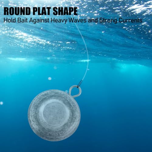 Dr.Fish Fishing Coin Sinkers Lead Fishing Weights Disc Weights No Roll Freshwater Saltwater River Bank Surf Fishing Catfishing - size: 5oz/5 Pack