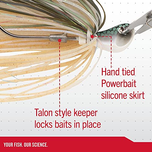 Berkley Slobberknocker and Power Stinger Kit, Green Pumpkin, 1/2 oz., Innovative Design Drives Consistent Vibration Through Entire Trailer, Jig and Swimbait for Bass Fishing, Fusion19 Hook