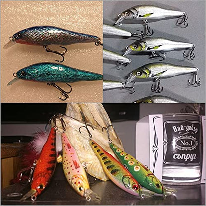 10 Blank Unpainted Minnow Crankbait Topwater Lipless Jerkbait Fishing Lures V3 - color: UPM597P10
