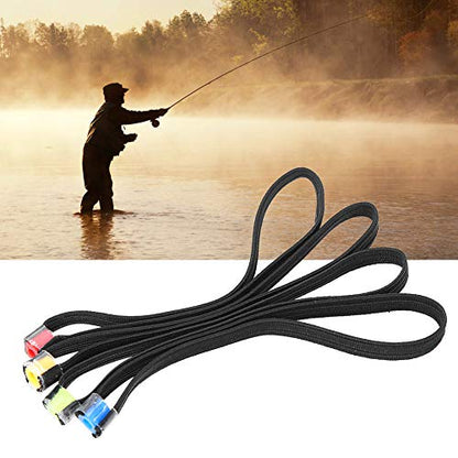 4PCS Fish Wire Loops, 8.5cm/3.35inch Fishing Tackle Replacement, Elastic Fabric Light Fishing Line Leader Fishing Tippet Tackle Tool Replacement for Fishing Tackle Outdoor Activities Fittings
