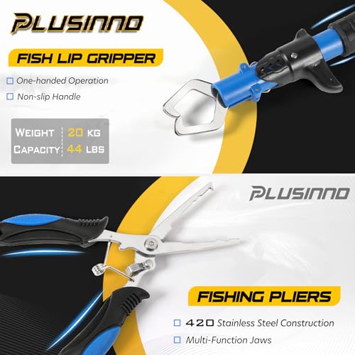 PLUSINNO Fishing Rod and Reel Combos Carbon Fiber Telescopic Fishing Pole with Reel Combo Sea Saltwater Freshwater Kit Fishing Rod Kit - color: Full Kit with Fishing Tools, size: 5.91 ft
