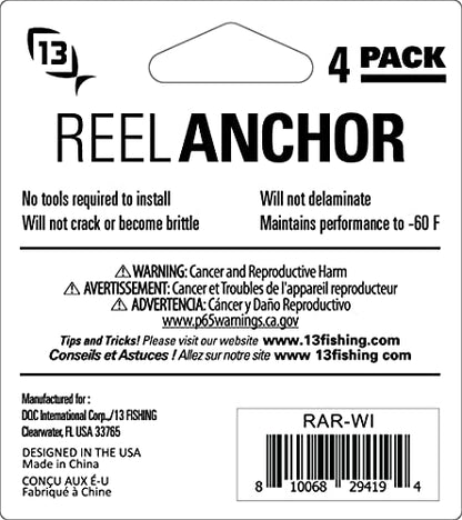 13 FISHING - Ice Reel Anchor Wrap Bands - color: White