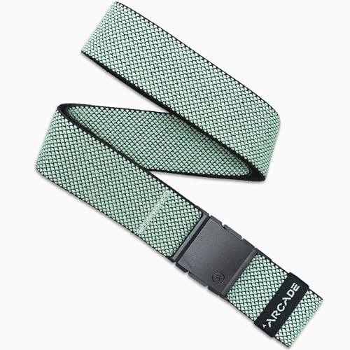 Arcade Belts A2 Unisex Adventure Belt: Heavy Duty Stretch, Metal Free Buckle - color: Carry - Mint, size: Standard (Up to 40"); 1.5" Wide
