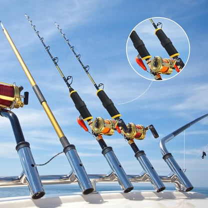 Tioncy 6 Pack Fishing Lure Covers 6 Inch Bait Gloves Lure Wrap Fishing Hook Cover Easily See Bait Storage Protector Guard to Keep Fishermen Safe for Rod - color: Yellow