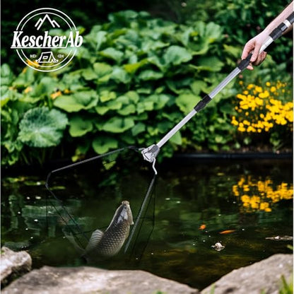 Fishing Net, Fishing Landing Net with Pole Handle, Collapsible Telescopic Fishing Gear Net, Extends to 21-51Inches Landing Net, Fishing Net, Butterfly Nets for Kids Women Men - style: 51" Full Extended（extended Handle）