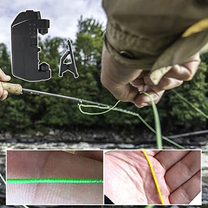 Electric Lure GT Knotter - Professional Fishing Tool, Quick Fishing Knot Tying Tool, Automatic Knotting Machine Tying Device Fishing Hook Tier Knots Lure Tool for Fishing Lovers - color: Battery, Black