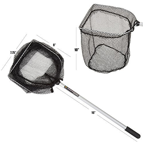 8-Inch Fishing Net - Lightweight Aluminum, Steel, and Nylon Bait Net for Catch and Release or Sport Fishing in Salt and Freshwater by Wakeman - size: 24" x 8" x 10"