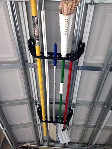 Cobra Storage Garage Door Storage Rack, 18" Black ABS Plastic Fishing Rod Holder, Ultimate Organization for Fishing Gear and Equipment, Garage Storage System - size: 18 inch