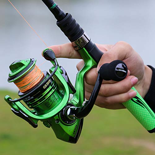 Fishing Reels,13+1BB Light Weight and Ultra Smooth Powerful Spinning Reels for Saltwater and Freshwater Fishing - color: Green, size: 5000
