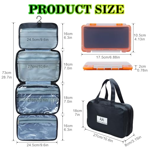 Fishing Gear Accessory Storage Bag, Handheld Tackle Carrier Bag, Blue (Plus-Blue with Two Boxes) - color: Plus-Blue with Two Boxes