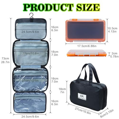 Fishing Gear Accessory Storage Bag, Handheld Tackle Carrier Bag, Blue (Plus-Blue with Two Boxes) - color: Plus-Blue with Two Boxes