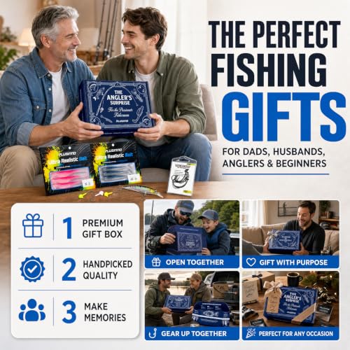 PLUSINNO Fishing Lures,Surprise Tackle Box Fishing Kit,Fishing Gear,Freshwater & Saltwater Bass Fishing Lures, Fishing GIfts For Men