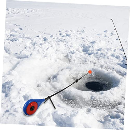 1 Set Winter Fishing Rod Telescopic Fishing Pole Winter Fishing Pole Convenient Fishing Tool Ice Fishing - color: Blue