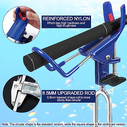 LBW Fishing Rod Holders for Bank - Fishing Pole Holders for Ground, Shore, Beach 360 Degree Adjustable Rod Holders 2 Pack
