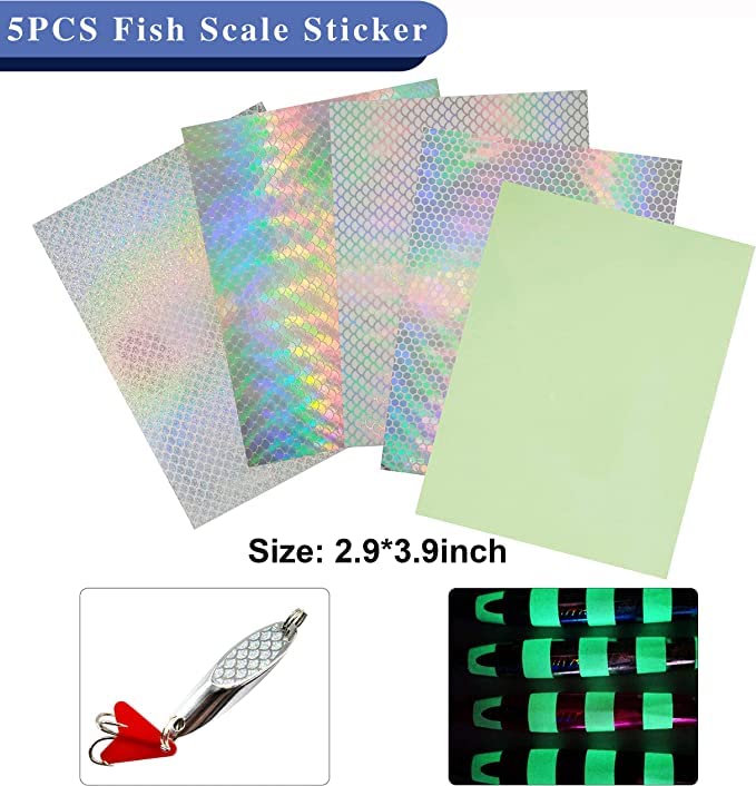 Unpainted Fishing Lures Making Kit DIY Crankbaits Minnow Kit - 321/355pcs Blank Hard Bait Lure Set Include Pliers Treble Hook Split Rings Lure Eyes Stickers Making Supplies Make Your Own Fishing Lures - color: 355pcs