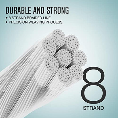 Piscifun Fly Line Backing, Braided Fly Backing Line - color: White, size: 20lb/100yd
