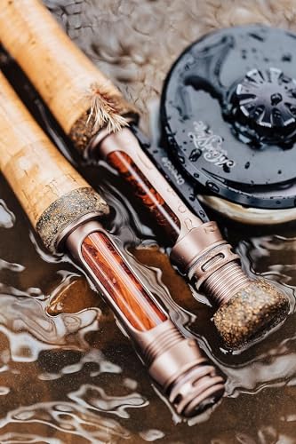 Moonshine Rod Company Fast Action Fly Fishing Rod – Carbon Fiber Graphite Rod with Zippered Travel Case – Drifter II, Vesper, Epiphany ESN, Outcast, Phantom & Rambler Series - 2WT up to 12WT Rods - size: 3WT- 7'6, style: Trout Fishing