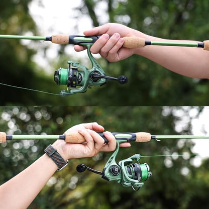 Sougayilang Fishing Rods,24 Ton Carbon Fiber Spinning Rod & Casting Rod Stainless Steel Guides,Lightweight Baitcasting Rod - Two Pieces - color: Spinning, size: 6'0" Medium- Fast- 2piece