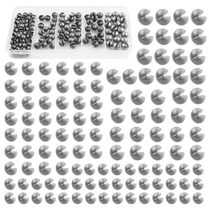 Split Shot Fishing Weights, 120pcs Fishing Weights Sinkers Assortment Removable Split Shot Sinkers Round Reusable Clip On Weights Freshwater Saltwater - color: Round-120pcs
