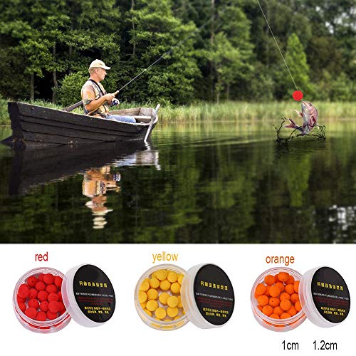 Floating Lure, 30Pcs/Lot Carp Fishing 10/12mm Foam Pop Up Soft Pellets Baits Fishing Bait Eggs - color: Orange(Sweet Potato) 12MM