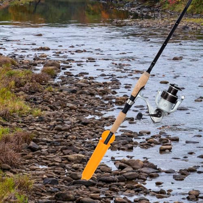 GARVALON Surf Fishing Rod Holder Ground Support Stand Yellow Beach Sand Spike Bank Fishing Rod Rack