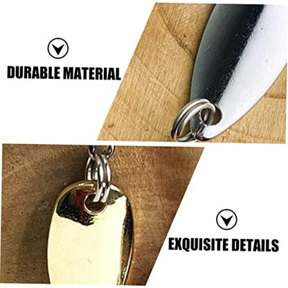 20pcs DIY Fishing Lure Kit Sequin Horse Mouth Single Hook Blades Bright Attractive for Bass Fishing