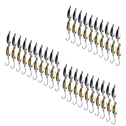 ABOOFAN 60pcs Fishing Lure Blades Metal Fishing Blades Angling Accessory for Attracting Various Fish
