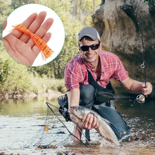 Joyzan Fishing Lures Skirt,Silicone Jig Skirts Replacement Spinnerbait Bait | 600 Strands Buzzbaits Squid Jigs Spinner DIY Fly Legs Tying Material Craw Trailers Bass Casting Spoon Blade Accessories