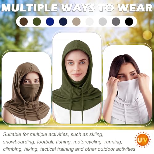 Cooling Balaclava Face Mask Breathable Full Head Mask Sun Protection Neck Cover UV Face Cover for Men Women - color: Tactical Color