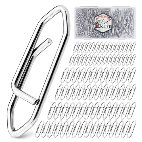 High Strength Fishing Snap - Stainless Connector Snaps Swivels Tackle Steel Power Fishing Clip Lure Quick Change for Freshwater and Saltwater - size: 250PCS-Mixed Size