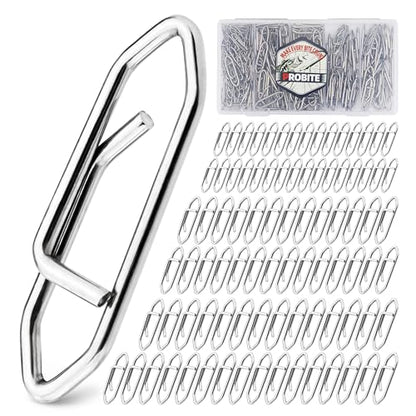 High Strength Fishing Snap - Stainless Connector Snaps Swivels Tackle Steel Power Fishing Clip Lure Quick Change for Freshwater and Saltwater - size: 250PCS-Mixed Size