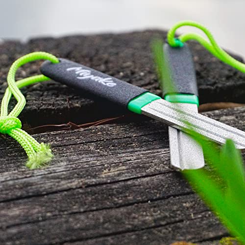 Miyake Fishing Hook Sharpener Hone Diamond File Portable Grinding Tool | Double Sided Diamond Grit 800/600, 4 inch, 1 Pack