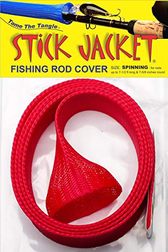RITE-HITE Orin Briant Stick Jacket Fishing Rod Covers - Spinning Stick Jacket, Comes in a Variety of Colors; Keeps Your Rod Safe and Tangle Free - color: Red