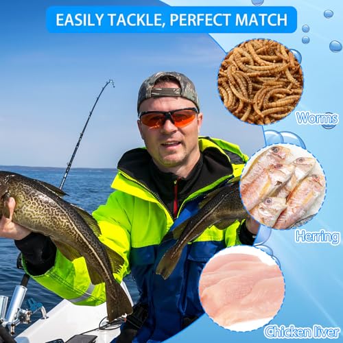 Timgle 6 Rolls Fishing Thread Nylon Elastic Invisible Magic Fishing String 6 Size (0.1/0.15/0.2/0.25/0.3/0.5 mm) Bait Thread Clear Fish Line with Storage Case for Freshwater Saltwater