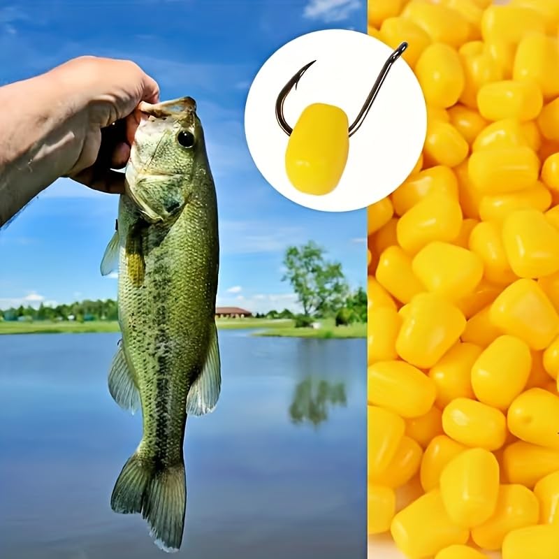 50Pcs Lure Bait Resembling Sinking Corn Kernels, Soft Fishing Bait Tackle