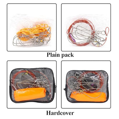 Tackle Live Fish Stainless Steel Stringer Clip Fishing Stringer Big Fish Wire Rope Cable Fishing Holder Set Clip